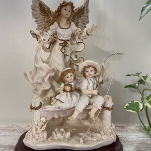 Vintage Angel and Children Figurine Pre Owned Good Condition See Photos